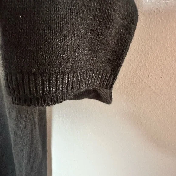 Chico's 1 Gray Ombre Gray Women's cardigan Sweater M Silk Cashmere - Picture 5 of 5